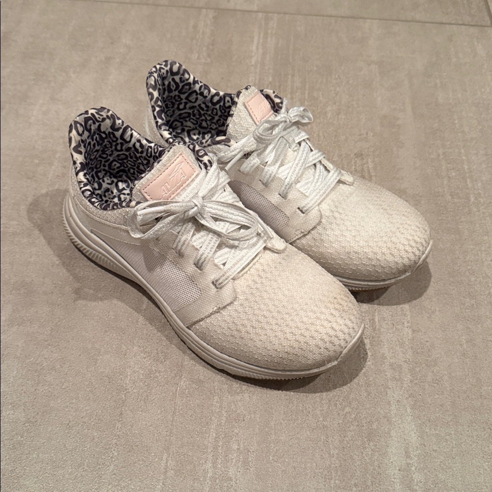 Avia Women's White Sneakers with Leopard Print